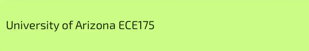 University of Arizona ECE175